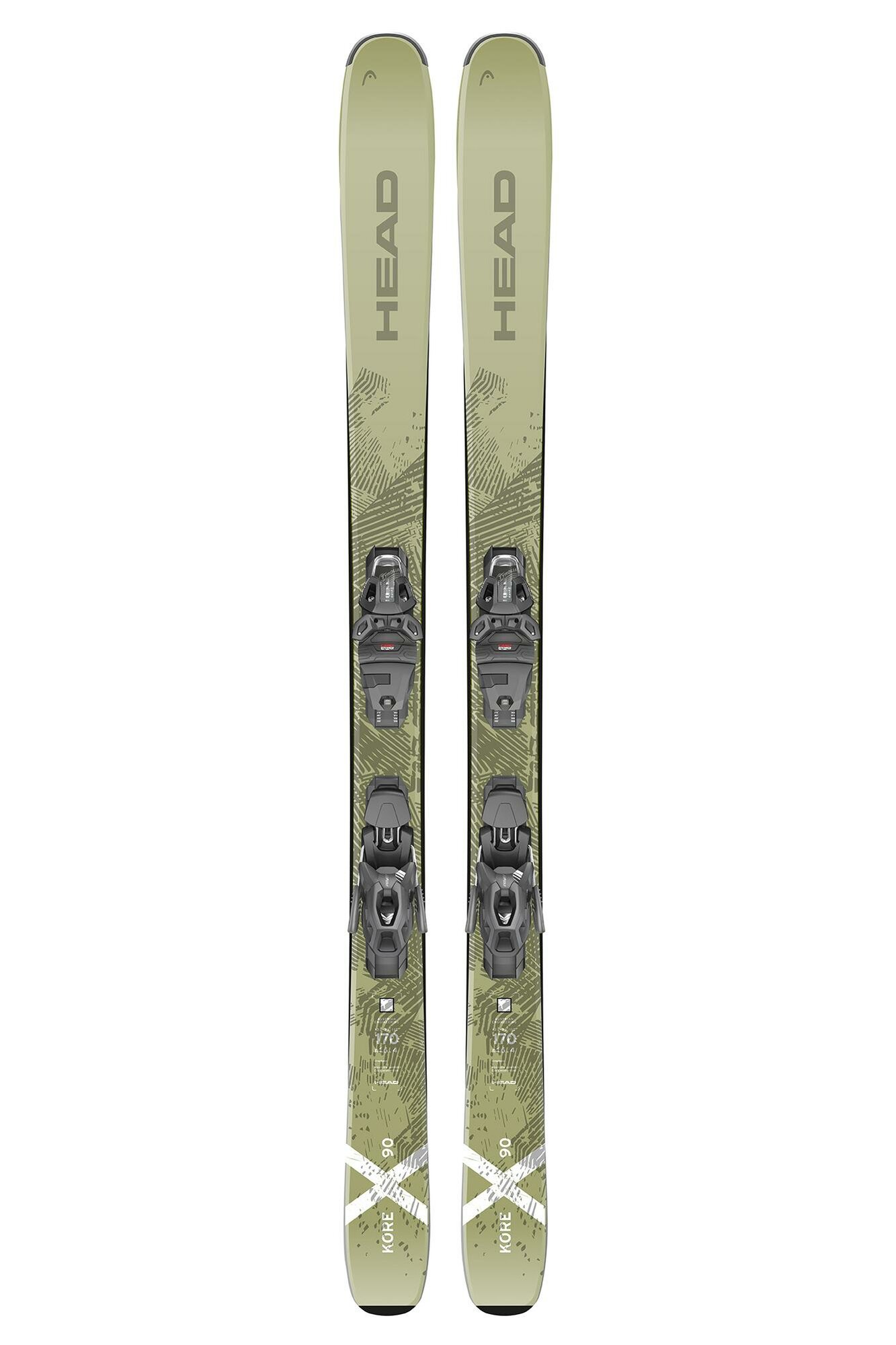 Горные лыжи с креплениями HEAD Kore X 90 LYT-PR+PRW 11 GW Brake 90 [G] Beige (см:170)