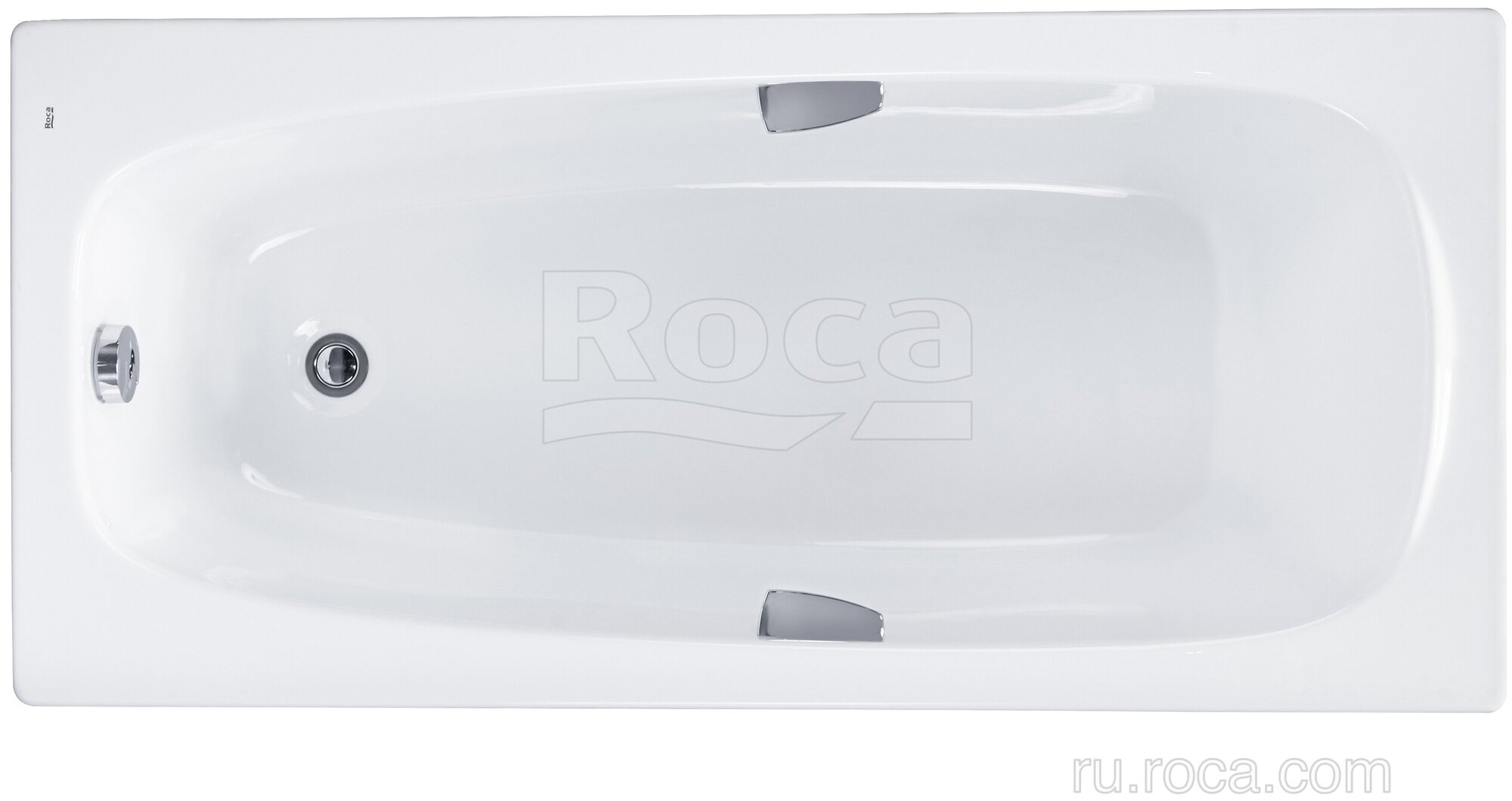 Акриловая ванна Roca Sureste 170х70 прямоугольная, с отверстиями для ручек, белая ZRU9302769