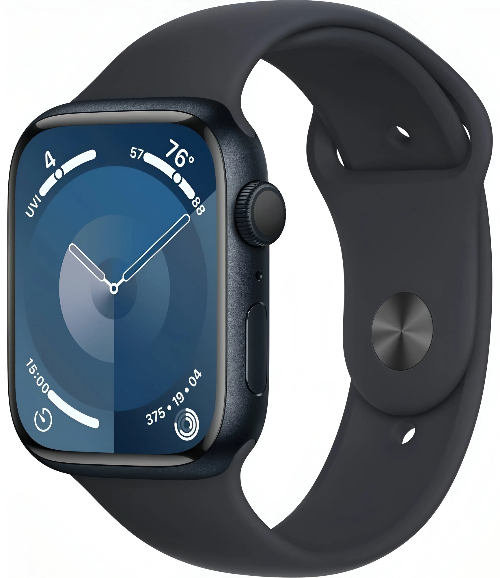 Умные часы Apple Watch Series 9 45 мм Aluminium Case GPS, midnight Sport B S/M