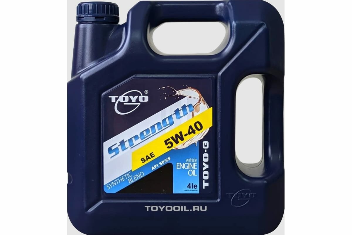 Моторное масло TOYO-G STRENGTH 5W-40 полусинтетика SAE 5W40 API SP/CF 4л 9555131415465