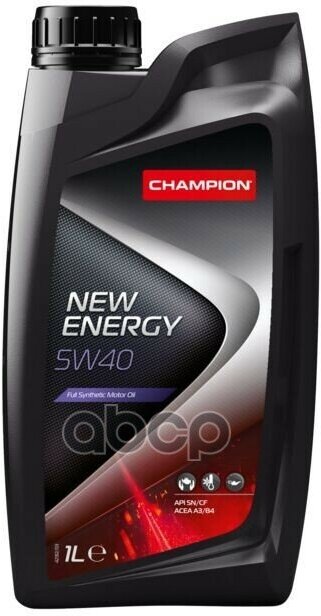 OIL Масло Мот. Champion New Energy 5W40, Acea: A3/B4-12, Api: Sn/Cf (1Л) Синт.
