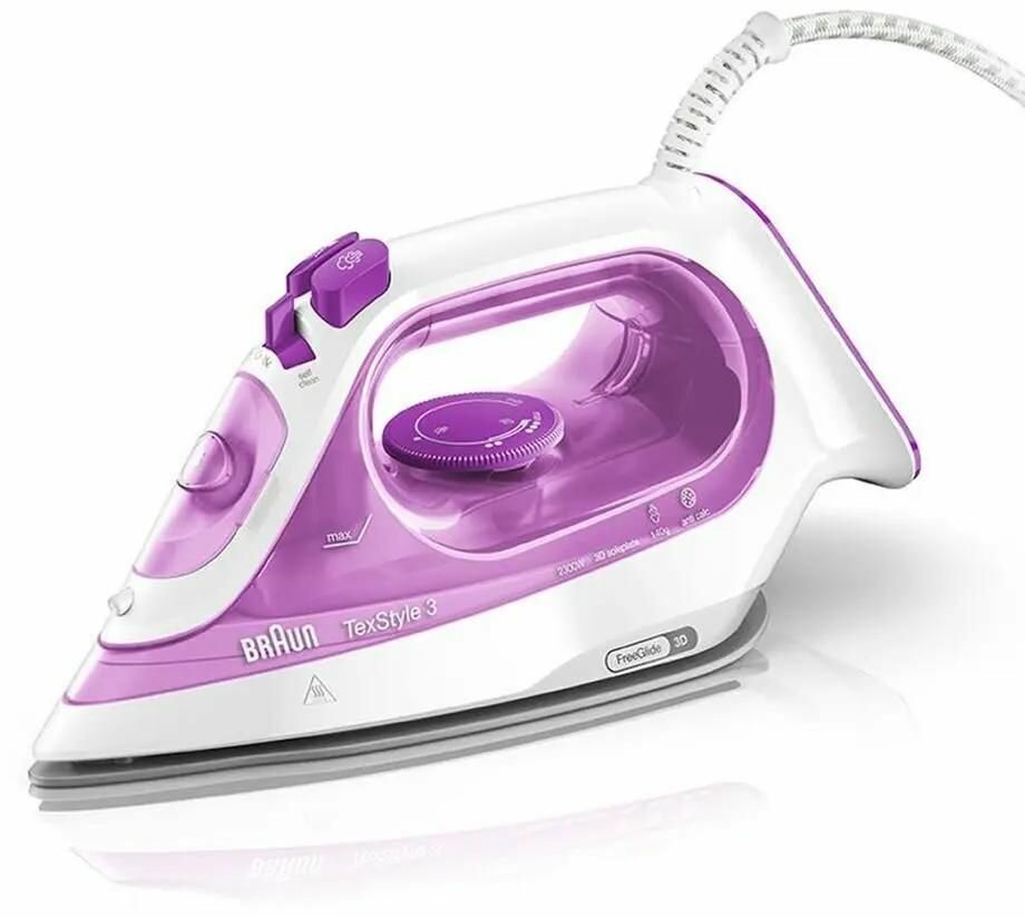 Утюг Braun SI3030PU, 2300Вт, розовый/белый