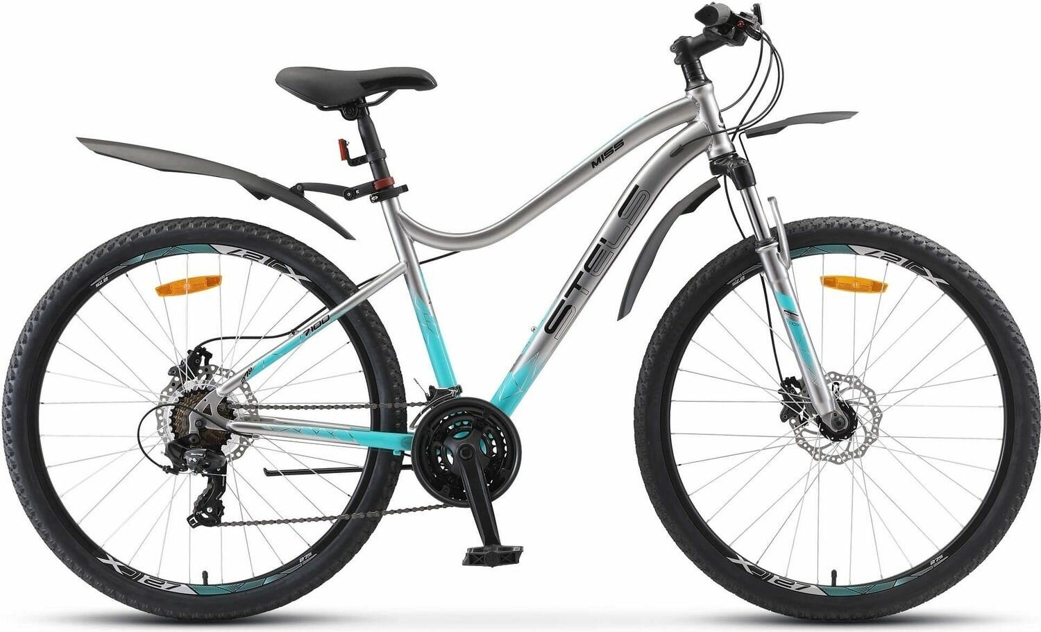STELS Miss-7100 D 27.5" (Велосипед STELS 27.5" Miss-7100 D (16" Хром), V010, LU084756)