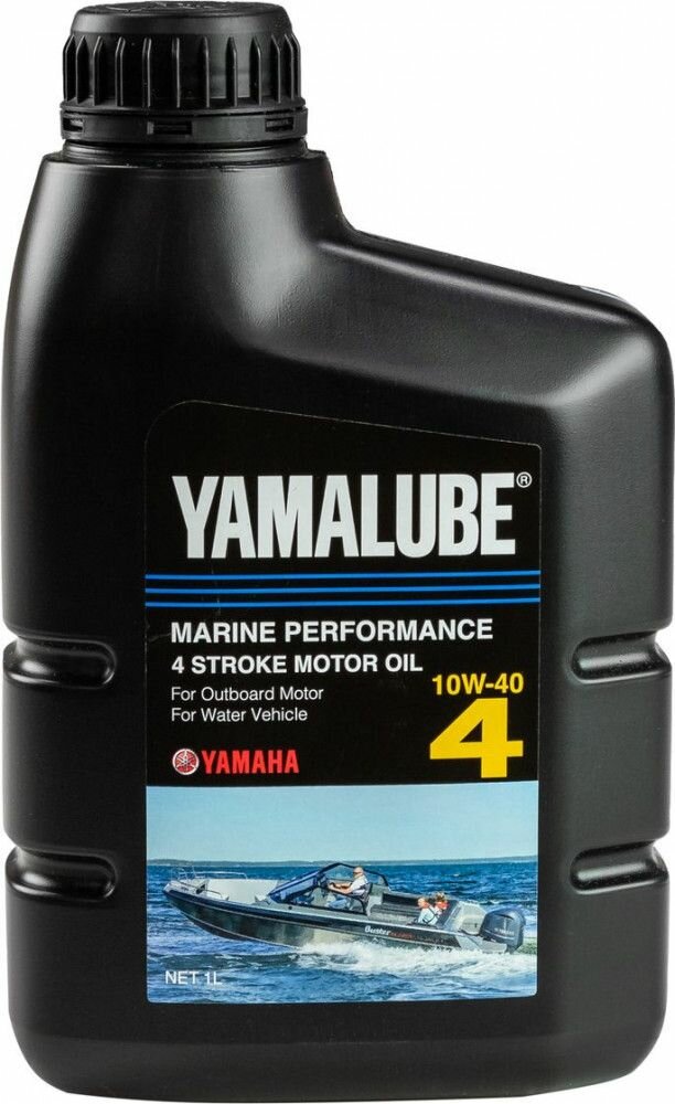 Минеральное моторное масло Yamalube 4, 10W-40 для 4-тактных ПЛМ и гидроциклов, 1 л, 90790BS46500