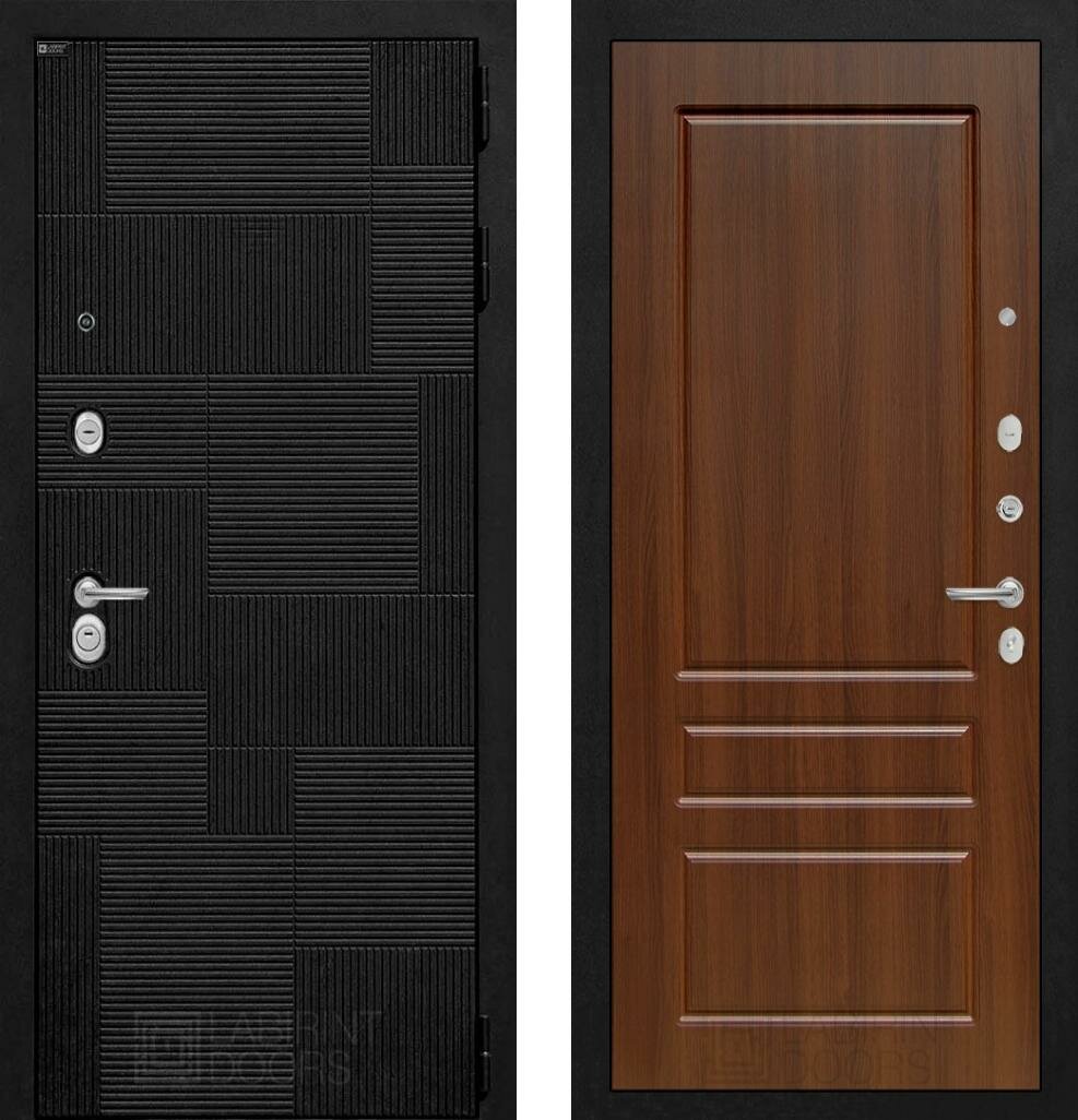 Входная дверь Labirint PAZL 03 "Орех бренди" 960x2050, открывание левое