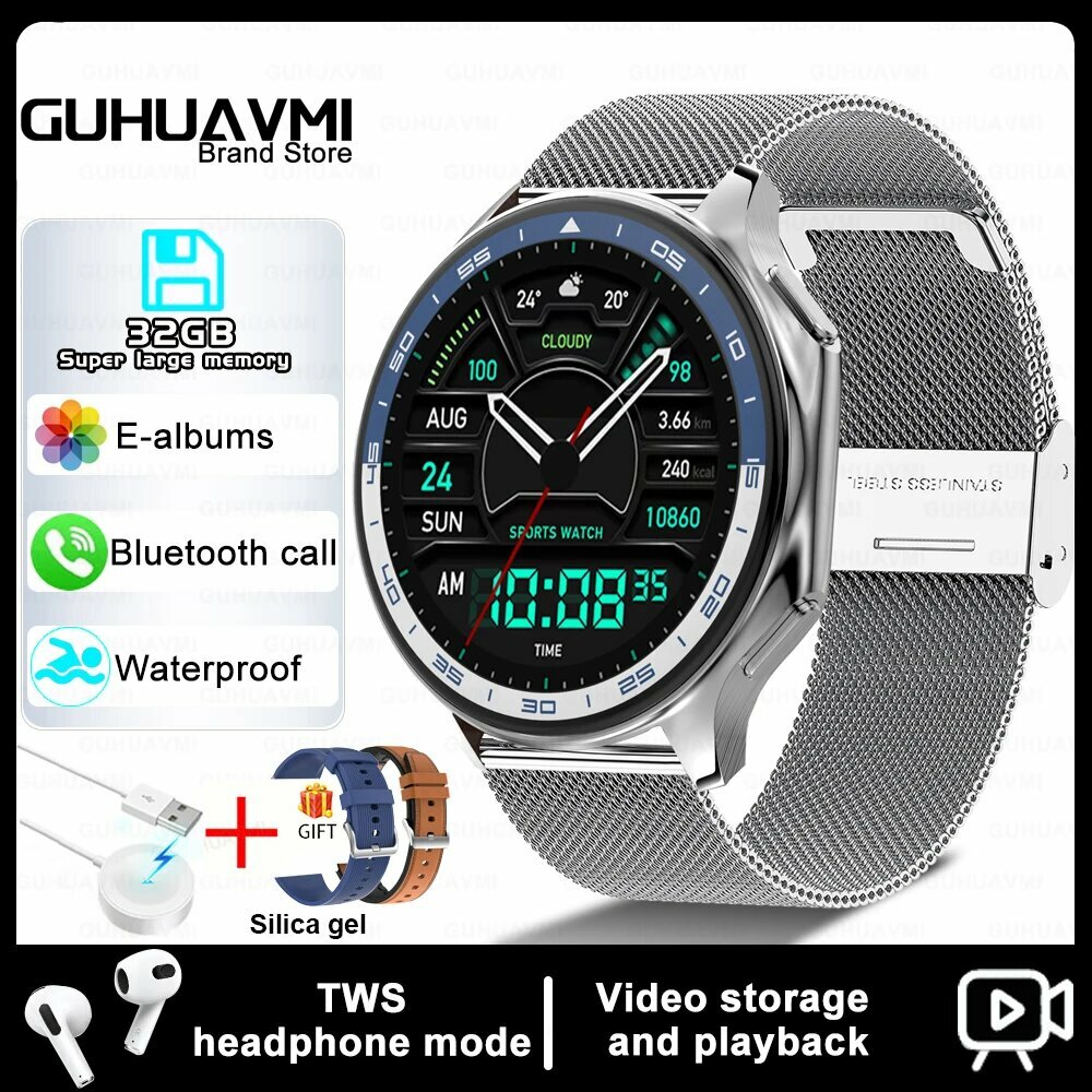 Новинка 2024, умные часы OPPO Watch X, 32 ГБ памяти, музыка, видео, Bluetooth, звонки, водонепроницаемые Смарт-часы для Android, IOS, TWS наушники