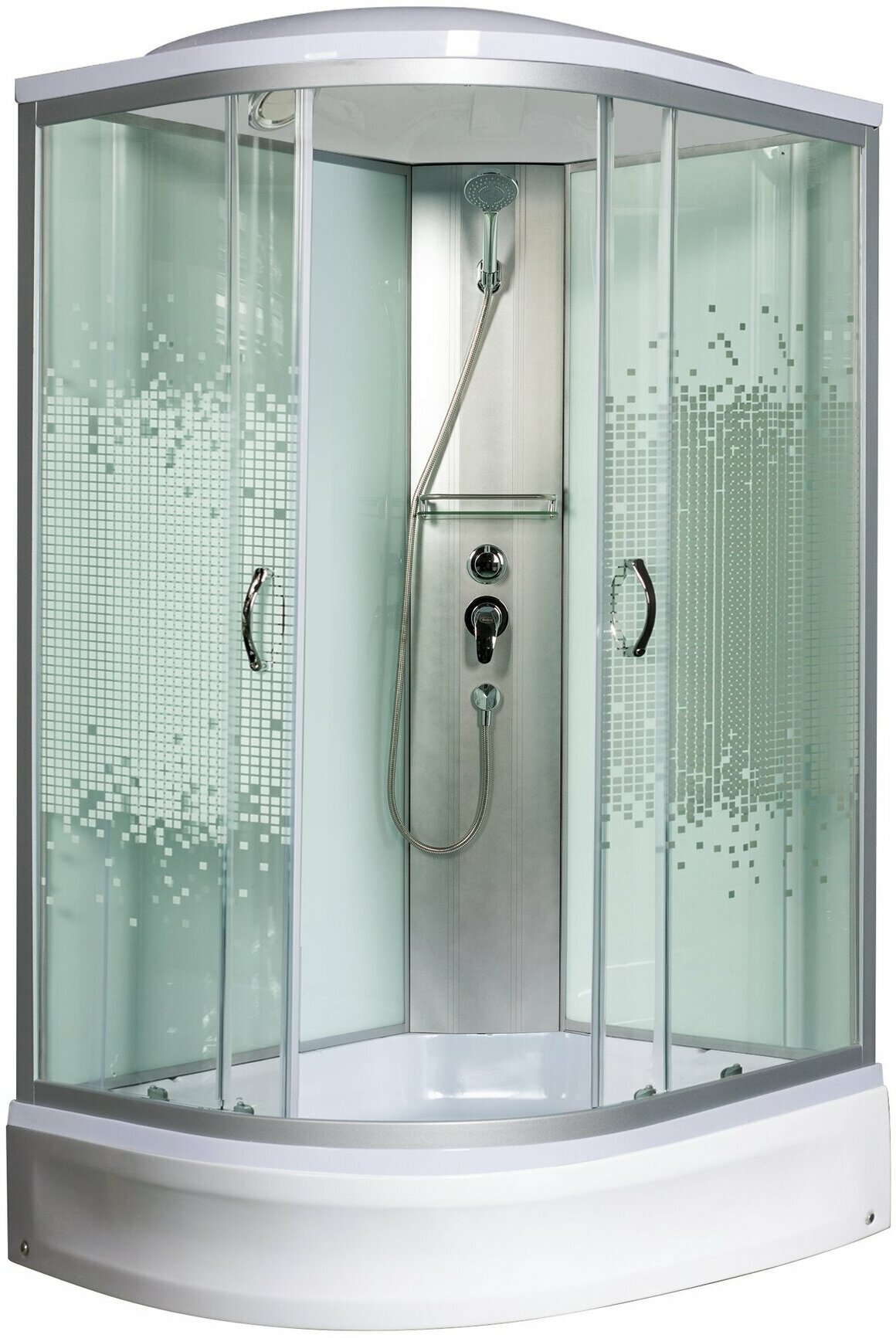 Душевая кабина Мономах 120/80/24 МЗ R 120х80х210, асимметричная