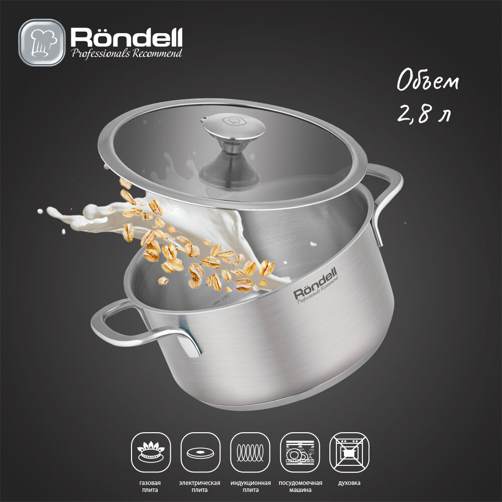 Кастрюля с/кр 24 см 4,8 л Modern Rondell RDS-1748