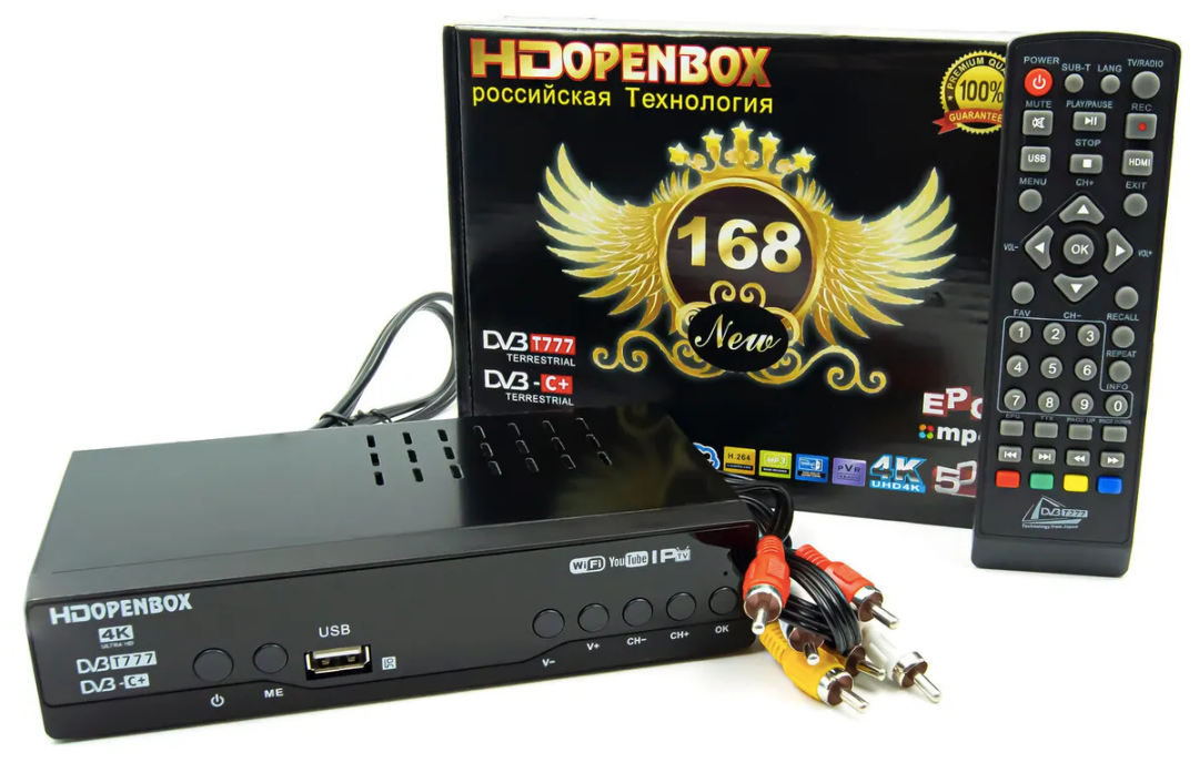 TV-тюнер DVB-T2 ТВ приставка HDOPENBOX 168 T777/C+