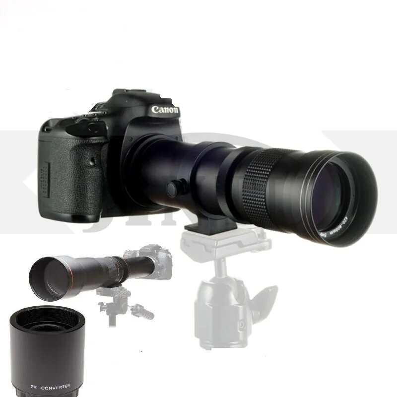 Телеобъектив JINTU 420-1600 мм f/8,3 HD ручной для Nikon D5100 D5200 D5300 D5500 D5600 D7100 D7200 D7500 D90 D600 D610 D700 D90