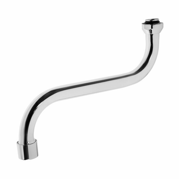 Излив для смесителя ZEIN, 3/4", S-образный, по оси 21 см, аэратор пластик (комплект из 8 шт)