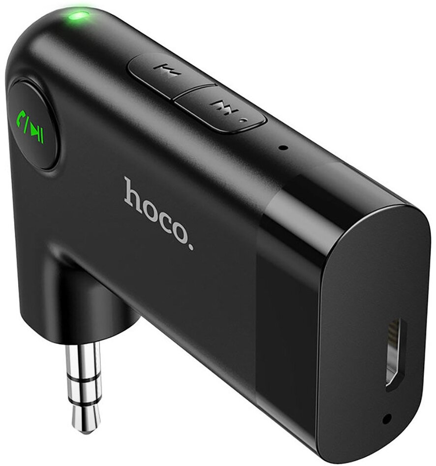 hoco. Беспроводной приемник E53 Dawn sound in-car AUX wireless receiver Черный