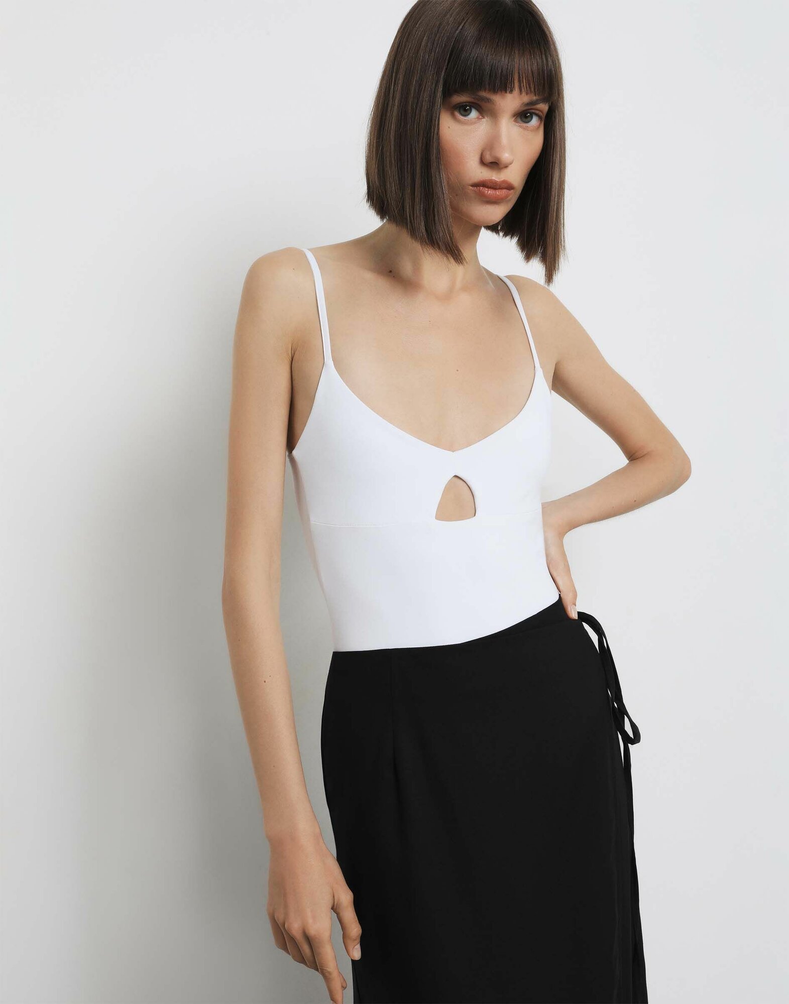 Gloria Jeans Боди GTN003873 трикотаж белый XS/164