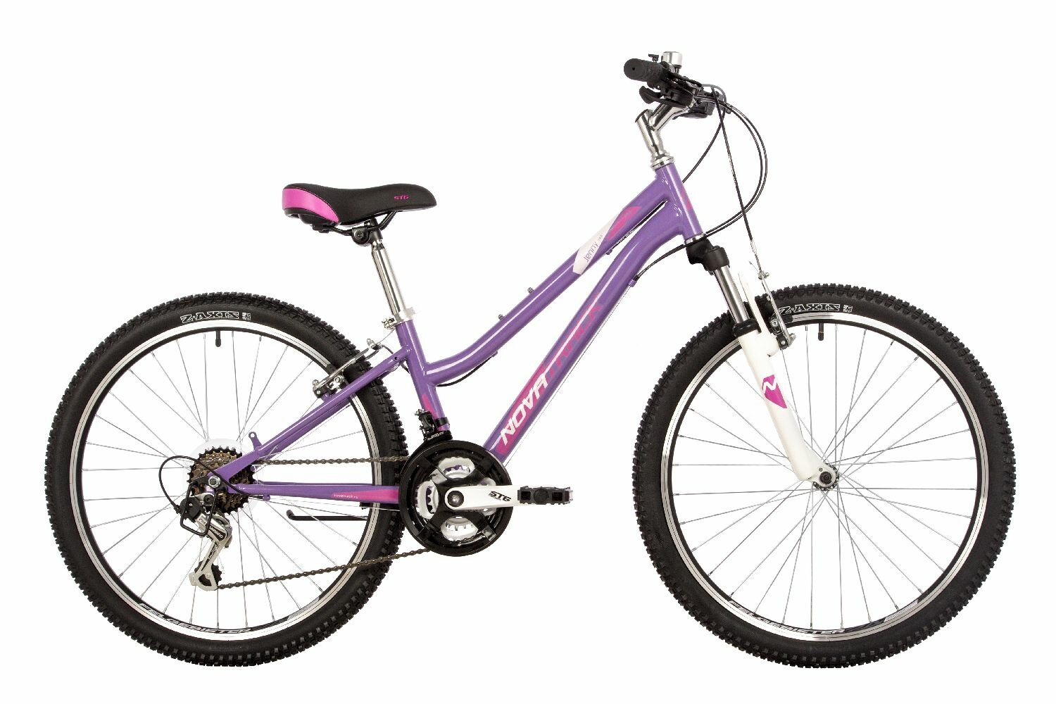 Novatrack Jenny Pro 24" (2023) (Велосипед NOVATRACK 24" JENNY PRO сталь 12'', фиолетовый, 18 скор.TY21/TS-38/TZ500/SG-6S, V-brake)