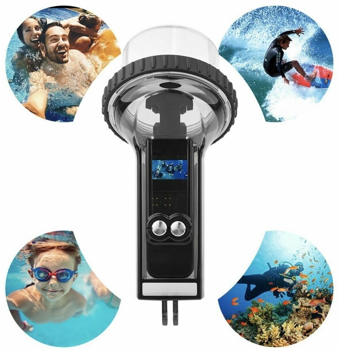 Аквабокс для DJI Osmo Pocket 2 и 1 PTZ KingMa с ручкой поплавком