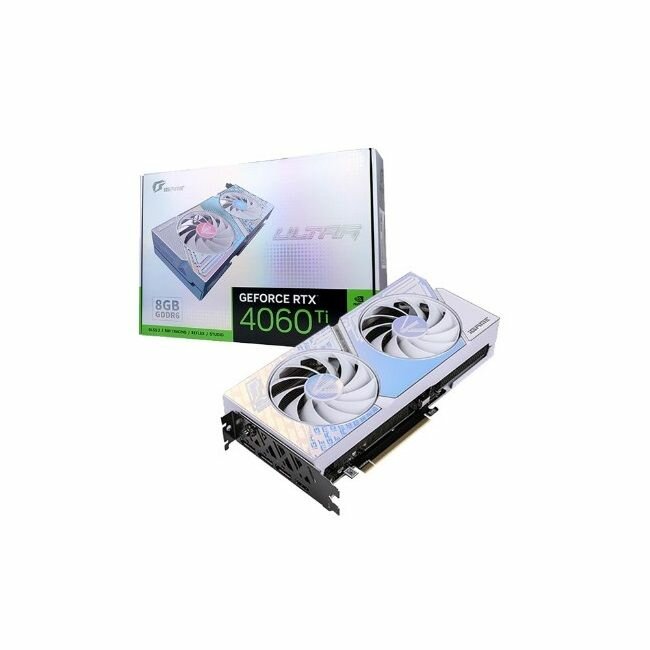 Видеокарта Colorful RTX4060Ti Ultra W DUO OC 8GB-V 128-bit GDDR6 DPx3 HDMI 2FAN RTL