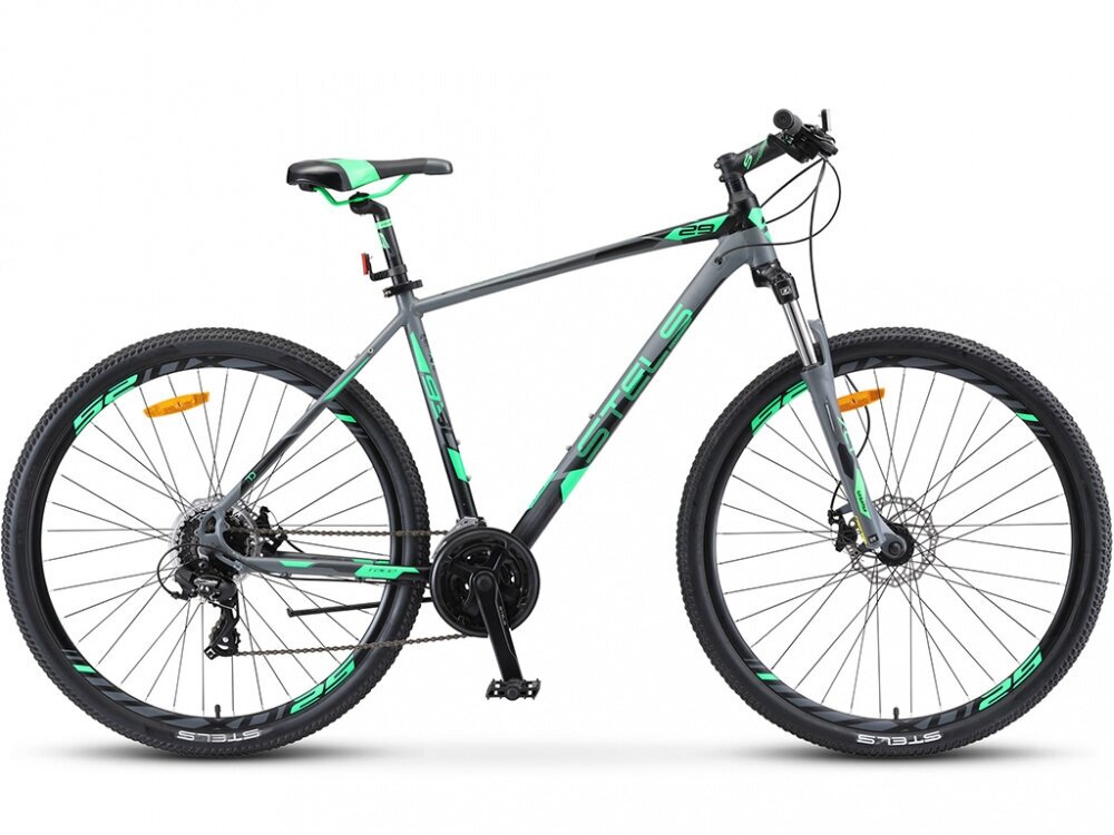 STELS Велосипед Стелс Navigator 930 MD 29" V010 (рама 16,5", антрацитовый/зеленый)