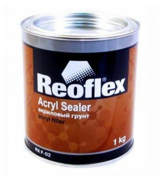 Грунт-наполнитель REOFLEX. Acryl Sealer грунт- выравниватель однокомпонентный акриловый (чёрный) 1кг