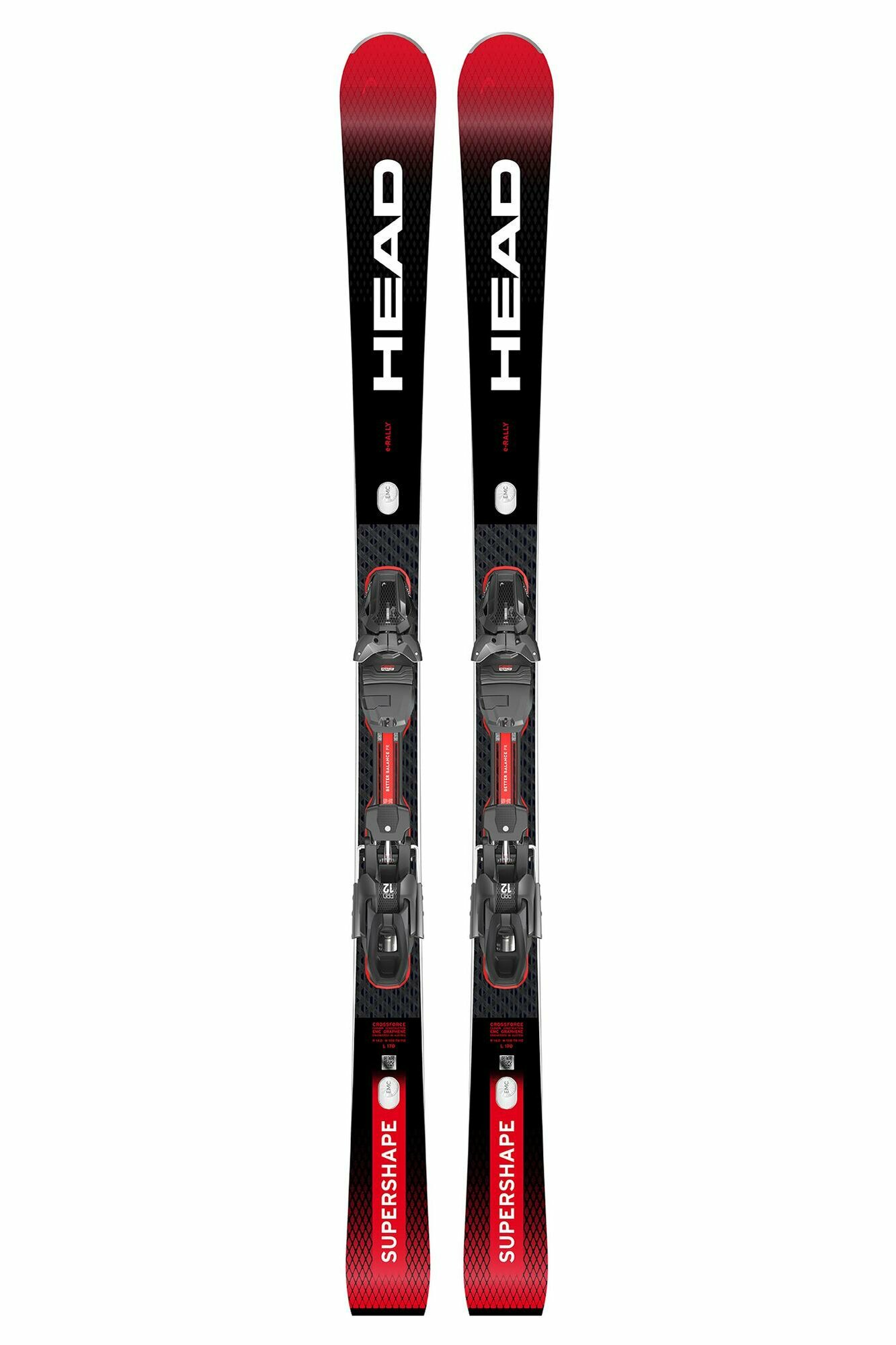 Горные лыжи с креплениями HEAD Supershape e-Rally SW BB-PR+PRD 12 GW Brake 85 [F] Black/Red (см:170)