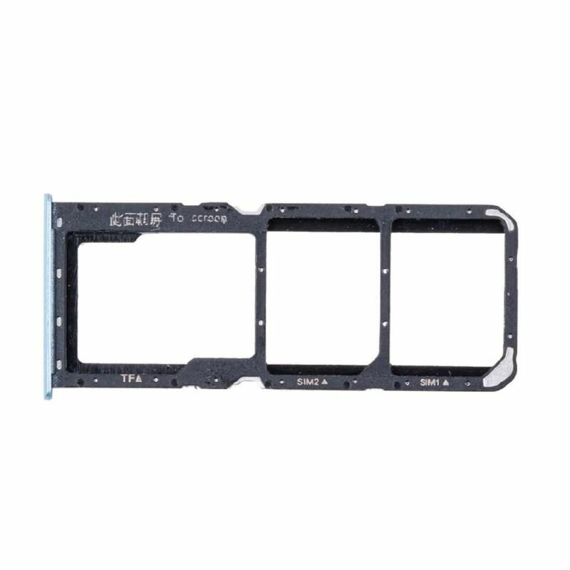 Лоток sim-карты для Realme Narzo 50A (RMX3430) и карты памяти <голубой>