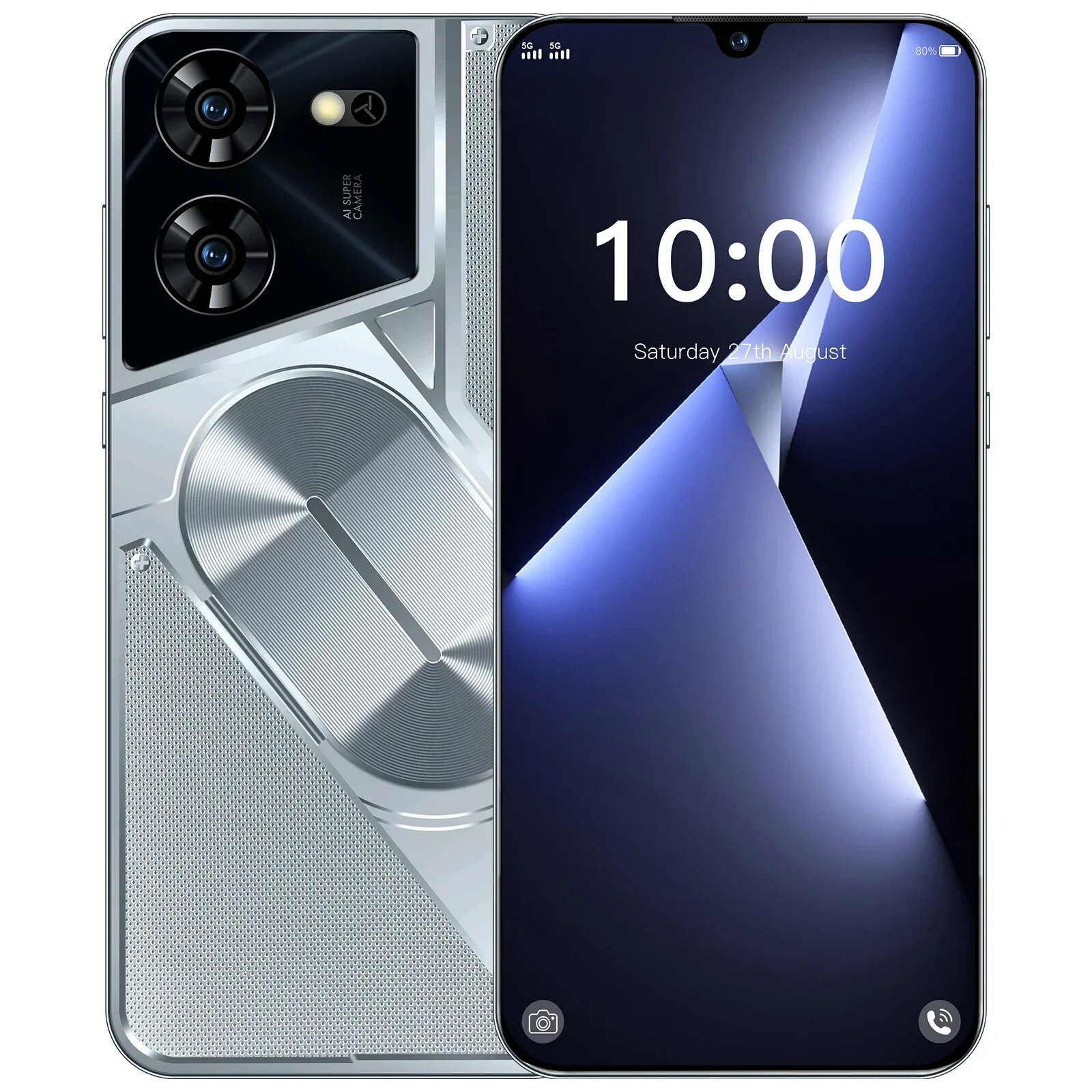2024 сотовый телефон Pova 5 Pro 7,3 дюймов 4/телефон оригинальный смартфон 6800 мАч сотовый телефон 16 ГБ + 1 ТБ Android 14 Смартфон Мобильные телефоны
