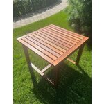 Стол разборный пластиковый шоколадный 80x80x71 см - Изображение 4