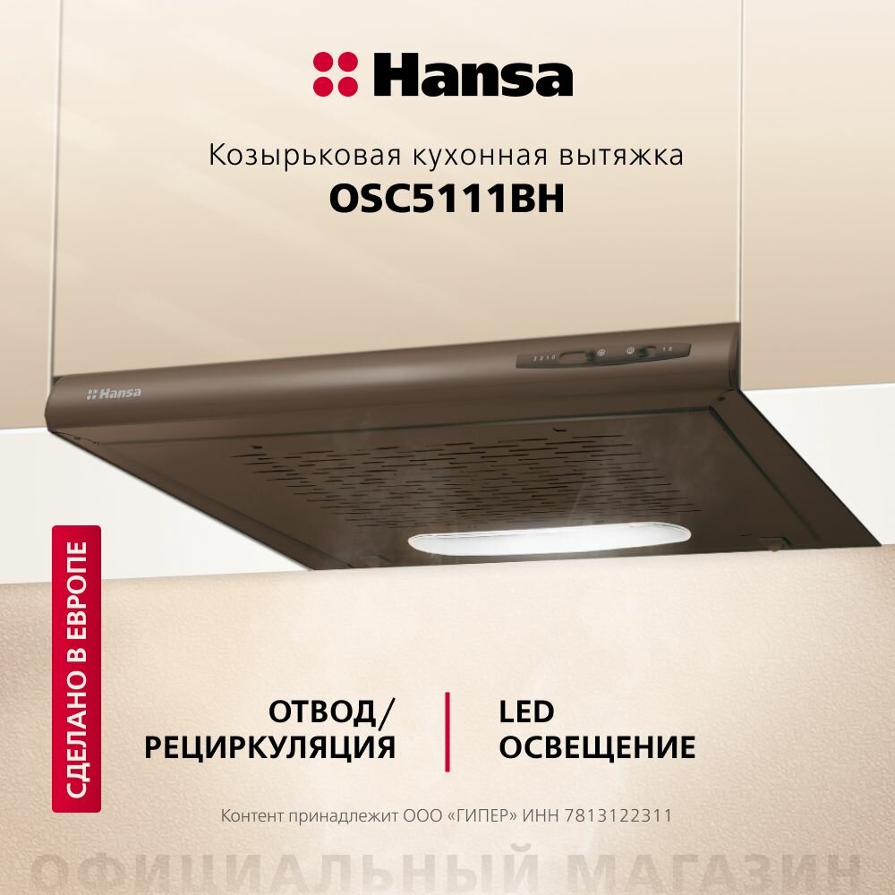 Плоская вытяжка Hansa OSC5111BH