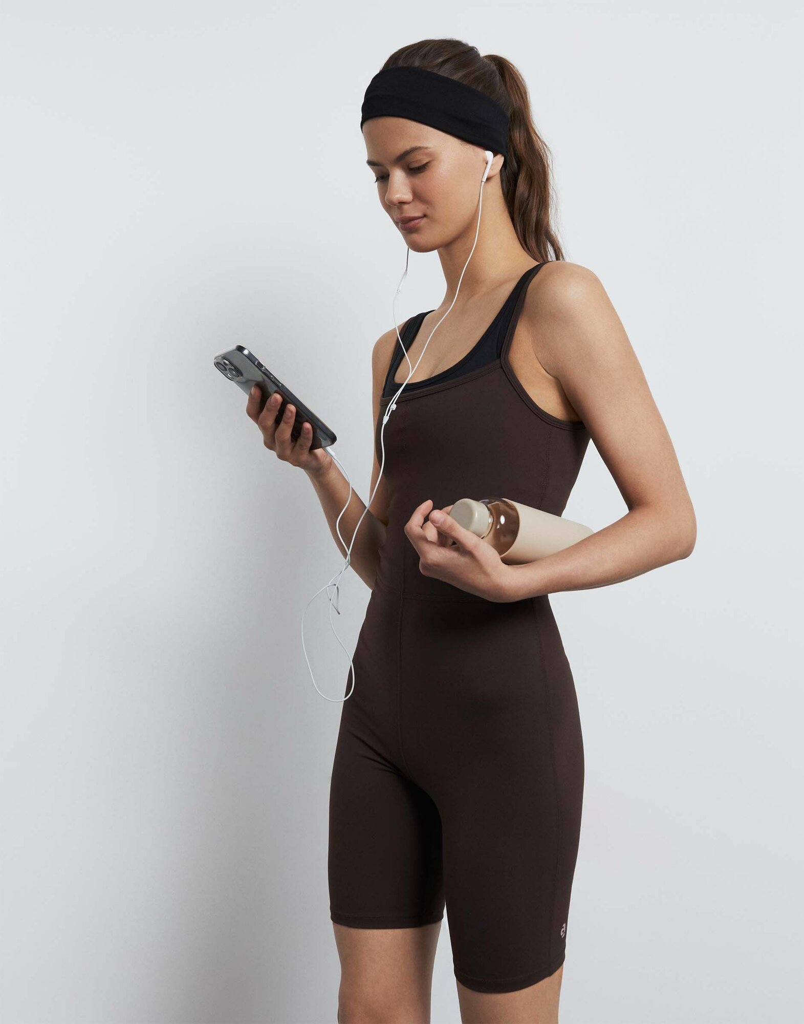 Gloria Jeans Полукомбинезон спортивный GRT000197 трикотаж коричневый XS/164