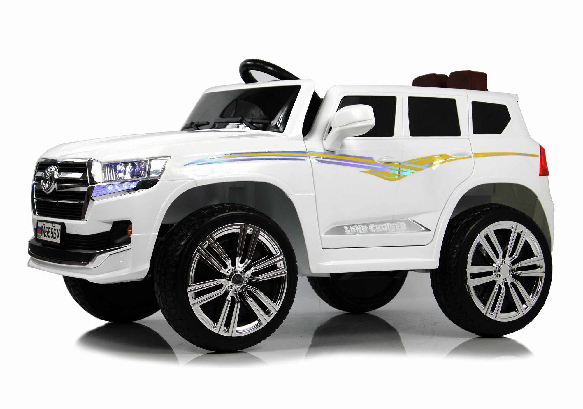 RiverToys Детский электромобиль М555БХ белый