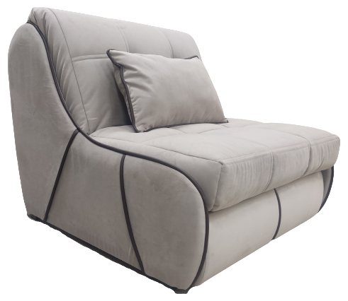 Релакс Кресло-кровать Relax Рио 0.8 Аккордеон, Велюр светло-серый 95х105х90 см