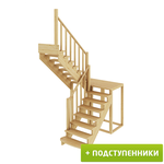 Лестница-крыльцо каркас, 2 ступени с регулируемой шириной от 900 до 1500мм, неокрашенный - Изображение 1