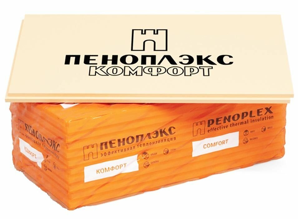Комфорт XPS Г4 1185х585х50мм (шт.) / Пеноплэкс Комфорт экструдированный пенополистирол Г4 1185х585х50мм (шт.)