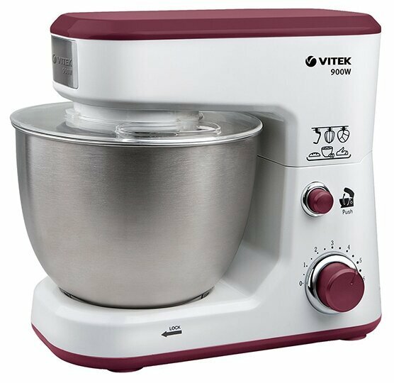 Миксер VITEK VT-1432, белый/бордовый