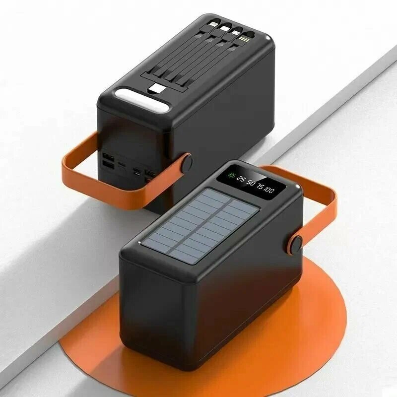 Demaco Внешний аккумулятор - Повербанк для телефона, зарядное устройство, power bank, с фонаром, быстрая зарядка 100000 Mah, Белый