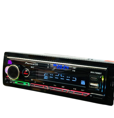 Магнитола Pioneer MVH-768 с Bluetooth, AUX и 6 цветами подсветки