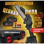 Пила аккумуляторная цепная мини для дачи и сада - Изображение 1