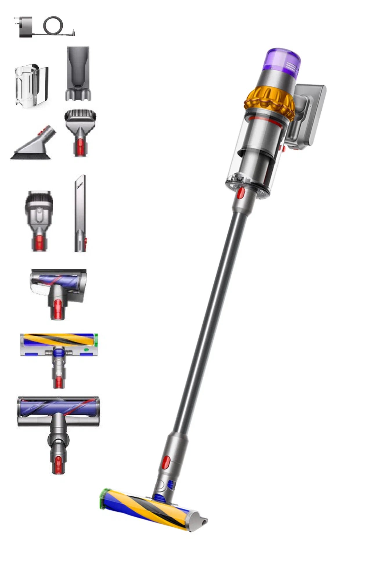 Пылесос Dyson V15 Detect absolute (SV47) EU, yellow/nickel