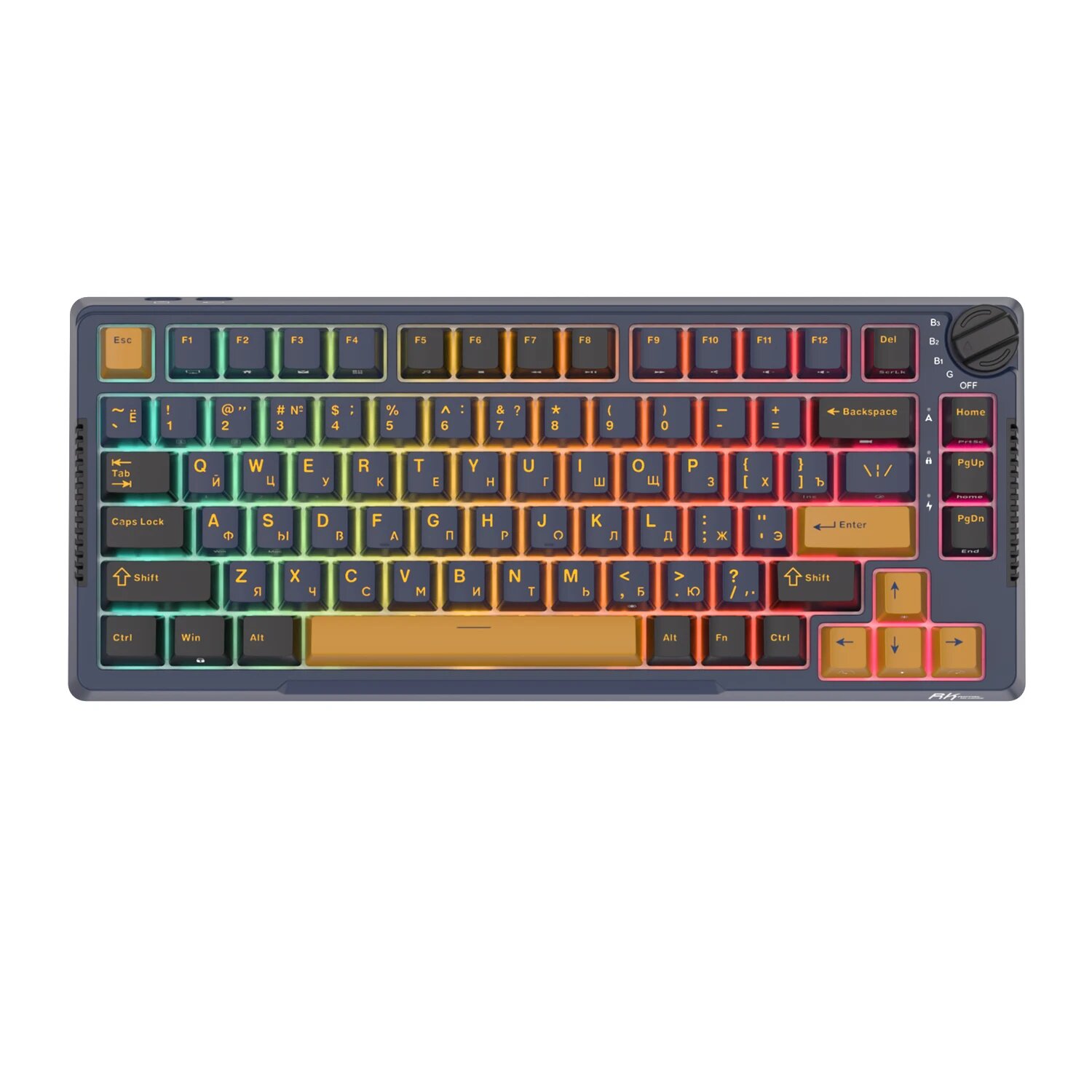 Механическая клавиатура RK Royal Kludge H81, 81-клавишная трехрежимная RGB-подсветка, 2,4G, беспроводная игровая клавиатура Bluetooth