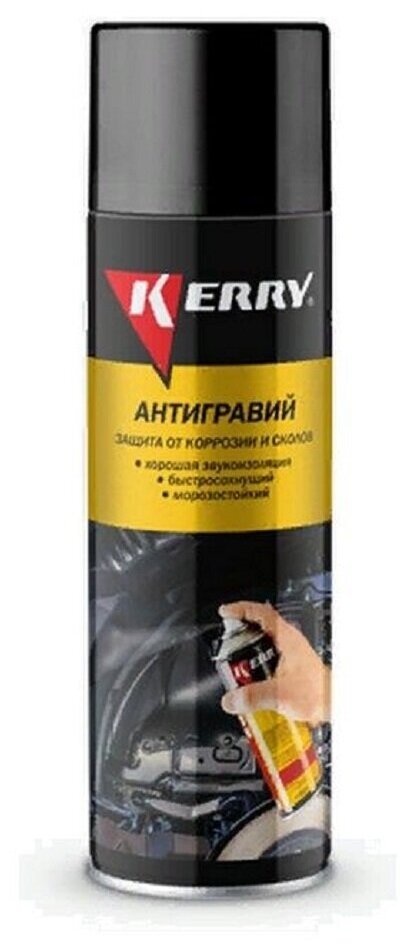 Антигравий черный (650мл) аэрозоль (KERRY)