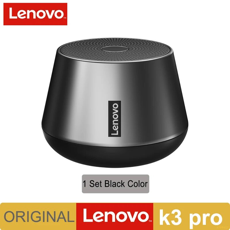 Беспроводная портативная мини-колонка Lenovo K3 Pro Bluetooth 5,0 3D HiFi, Lenovo K3 pro Black