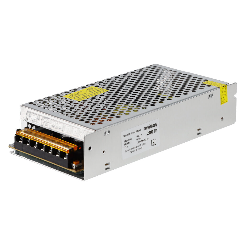 Драйвер (LED) SmartBuy IP20-200W для LED ленты (SBL-IP20-Driver-200W)
