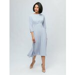 1001dress Платье футляр женское вечернее коктейльное праздничное офисное пыльная роза мини с объемными рукавами и открытыми плечами осень - Изображение 4