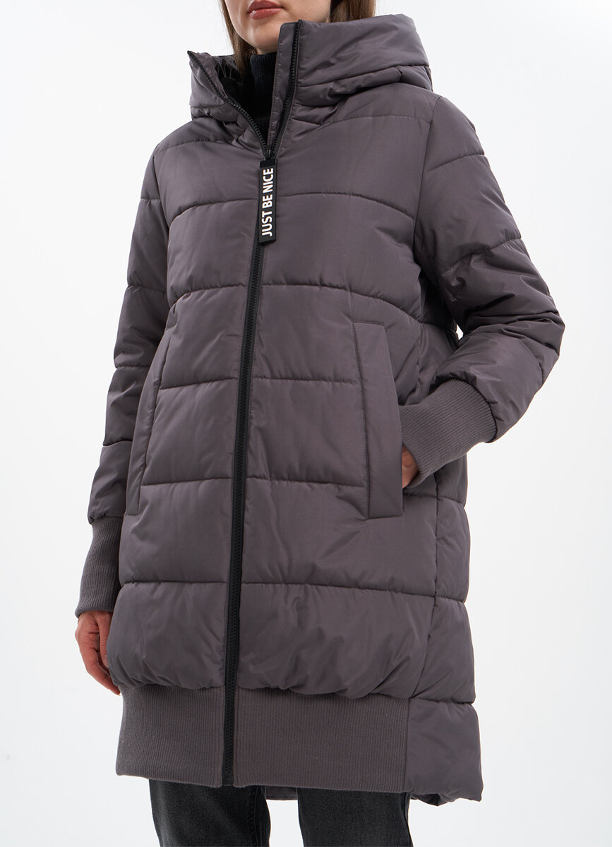 Полупальто для женщин, FUNDAY, VJW577F16-98, графитовый, XXL (RU 56)