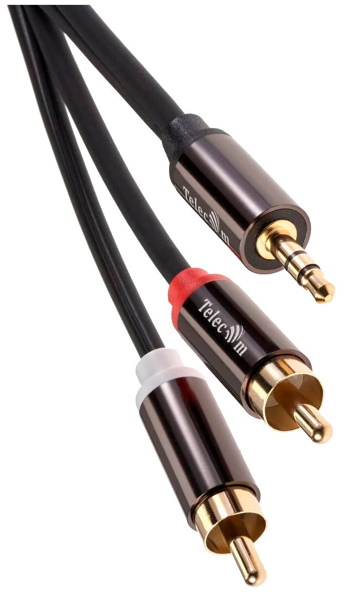 соединит 3.5 Jack (M) - 2xRCA (M), 3м Telecom PRO VCOM Кабель-переходник Telecom 2 x RCA M/Jack 3.5 mm F (TAV7183M-3M)
