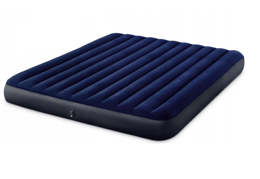 Матрас надувной двуспальный до 272кг Classic Downy Airbed Intex 64755 183 х 203 х 25 см Blue Matte