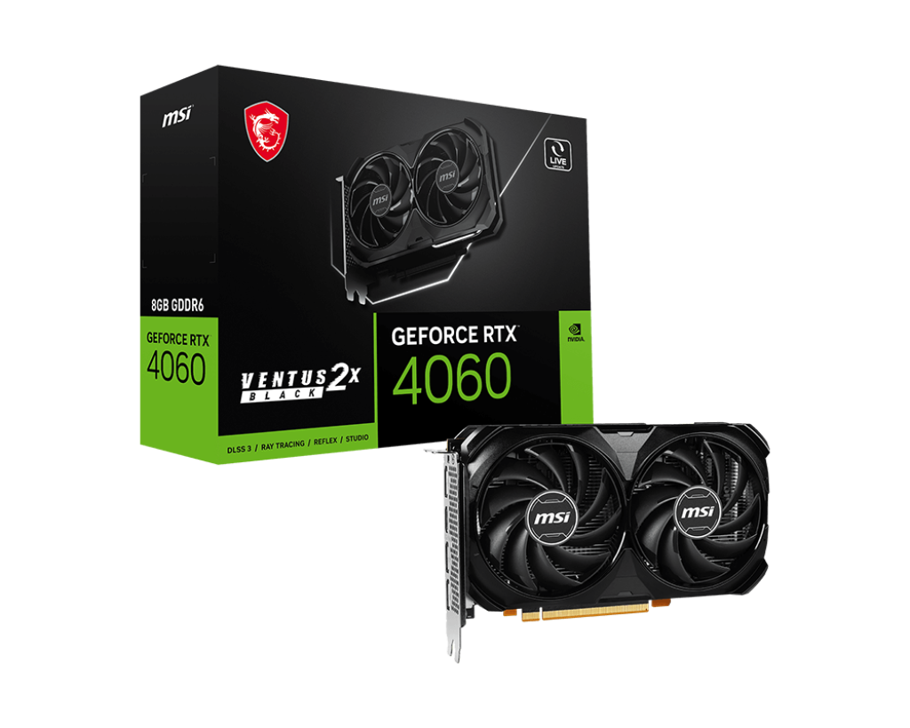 Видеокарта MSI GeForce RTX 4060 VENTUS 2X BLACK 8G