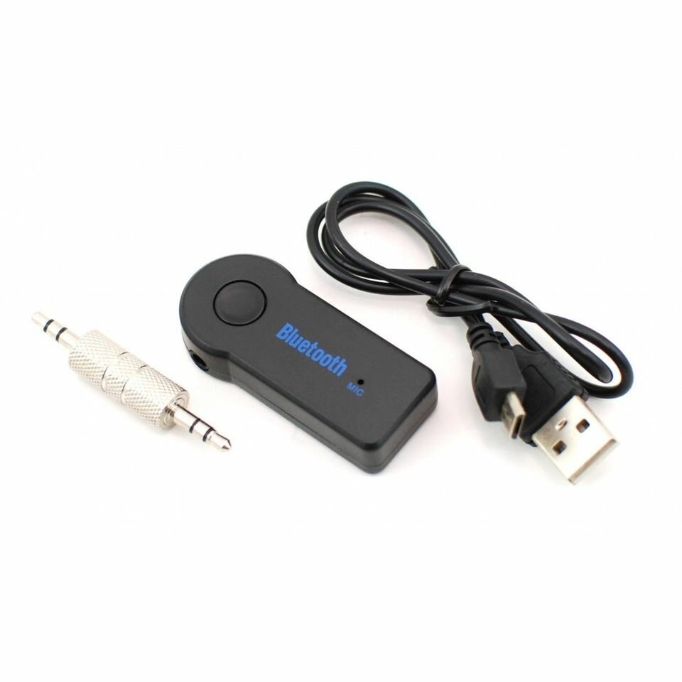 Беспроводной автомобильный приемник AUX Bluetooth Receiver + микрофон