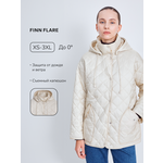 FINN FLARE Куртка женская демисезонная стеганая стеганная молочного цвета размер L (48) - Изображение 1