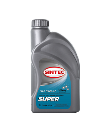 Минеральное моторное масло SINTEC Super 15W-40