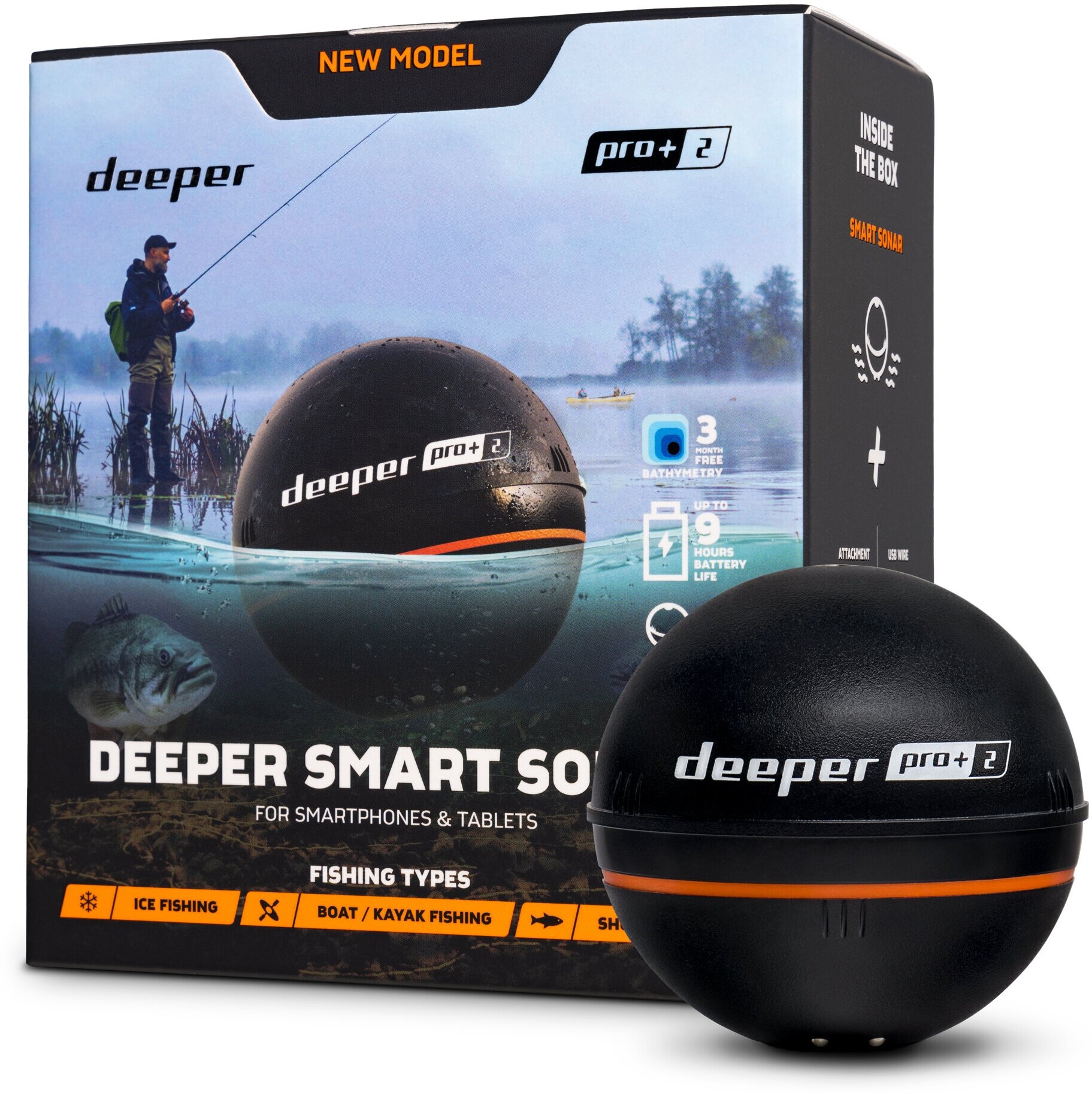 Эхолот беспроводной DEEPER SMART SONAR PRO+ 2